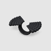 Statement ring 3D printed from bioplastic using advanced technology and hand finished in your choice of colour. Designed with an open band, this ring is a whimsical masterclass in symmetry and symbolism.