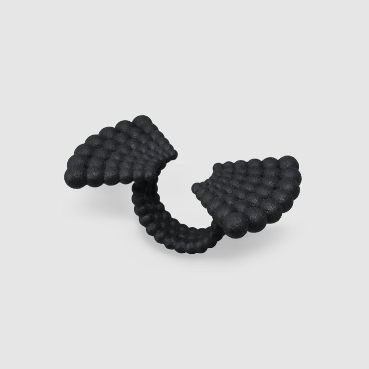 Statement ring 3D printed from bioplastic using advanced technology and hand finished in your choice of colour. Designed with an open band, this ring is a whimsical masterclass in symmetry and symbolism.