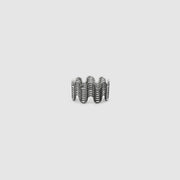 This intricate ring from the PHAOS collection is an innovative approach to the ancient technique of granulation, reimagined through digital design. Available in gold plated brass, silver .925 or gold plated silver .925
