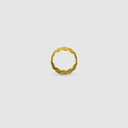 A contemporary twist on the ancient art of granulation, this refined stackable band ring reimagines traditional craftsmanship through a modern lens. Available in gold-plated brass, .925 silver, or gold-plated .925 silver, each ring features a subtly textured surface that echoes the precision and beauty of historical techniques via digital design. Designed to be worn alone for understated elegance or stacked for a bolder layered look - wear two or more together to create your own sculptural statement.