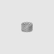 Sculptural ring featuring an intricate pattern and crafted in gold-plated brass or silver .925 from the PHAOS collection. Stacks beautifully or looks equally good worn alone.