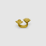 This open ring offers a bold, contemporary interpretation of the ancient granulation technique, blending heritage craftsmanship with modern design. Expertly crafted from gold-plated brass or .925 silver as part of the PHAOS collection, its sculptural form and textural detail make it a true statement piece.