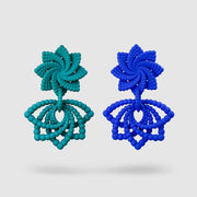 Feather-light and full of movement, these earrings are crafted from 3D-printed, hand-dyed bioplastic and finished with our signature .925 silver post fastening for a secure, all-day comfortable fit. Their bold geometric form makes a striking statement - perfectly balanced when paired with a crisp white shirt and clean, minimalist tailoring.