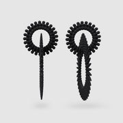 Crafted from ultra-light 3D printed bioplastic, these stunning earrings are true statement pieces. Part of the captivating PHAOS collection, their hand-dyed finish in a unique variety of vibrant colours, adds a touch of mystery and elegance to any look. Featuring our signature post fastening for all-day comfort on pierced ears.